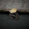 Retro style twelve birthstone natural rough stone amorphous opening adjustable ring women's birthday gift
