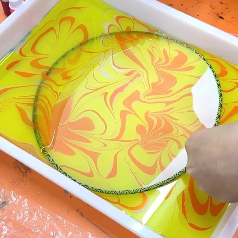 儿童水拓画颜料diy材料包水拓扇子套装水上画画涂鸦湿拓画浮水画,淘宝优惠券,粉丝福利购,淘宝优惠卷