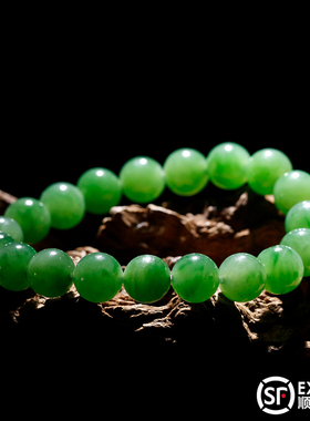 玉友新款和田玉碧玉10老坑手链