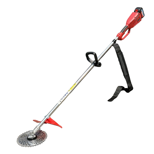 Lithium battery rechargeable rear brushless lawn mower multi-function