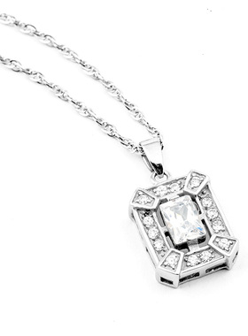 欧美群镶礼物吊坠链送妈妈