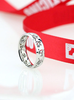 梵文六字真言不褪色饰品戒指