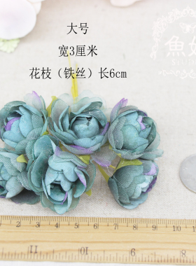 diy手工孔雀牡丹香薰头饰假花