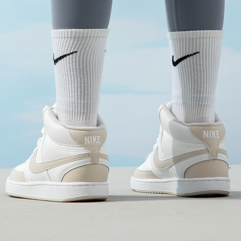 正品耐克女鞋 NIKE COURT VISION MID 经典小白鞋低帮板鞋CD5436 - 图1