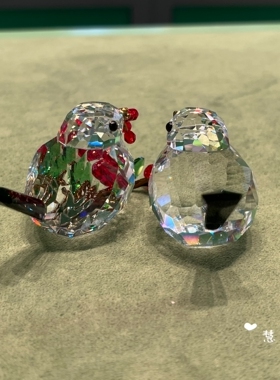 代购SWAROVSKI施华洛世奇 小鸟情侣与莓果水晶摆件5701371