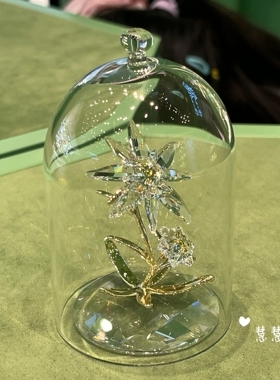 代购SWAROVSKI施华洛世奇 Florere130周年仿水晶钟罩下的玫瑰花束
