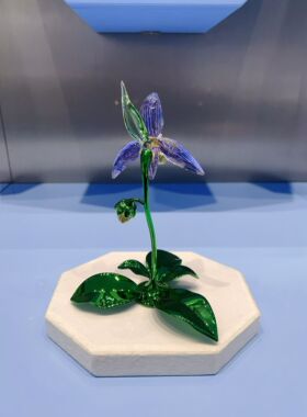 代购SWAROVSKI施华洛世奇 Florere 兜兰5721548水晶摆件
