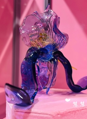 代购SWAROVSKI施华洛世奇胡锦鸟与兰花水晶摆件5675211