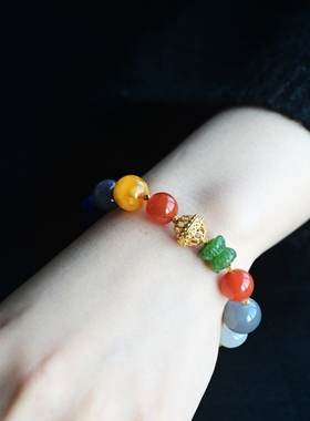 一斤钻戒天然多宝珠18K金