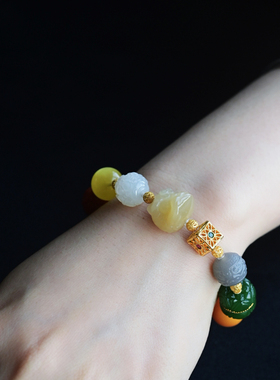 一斤钻戒天然多宝手串18K金