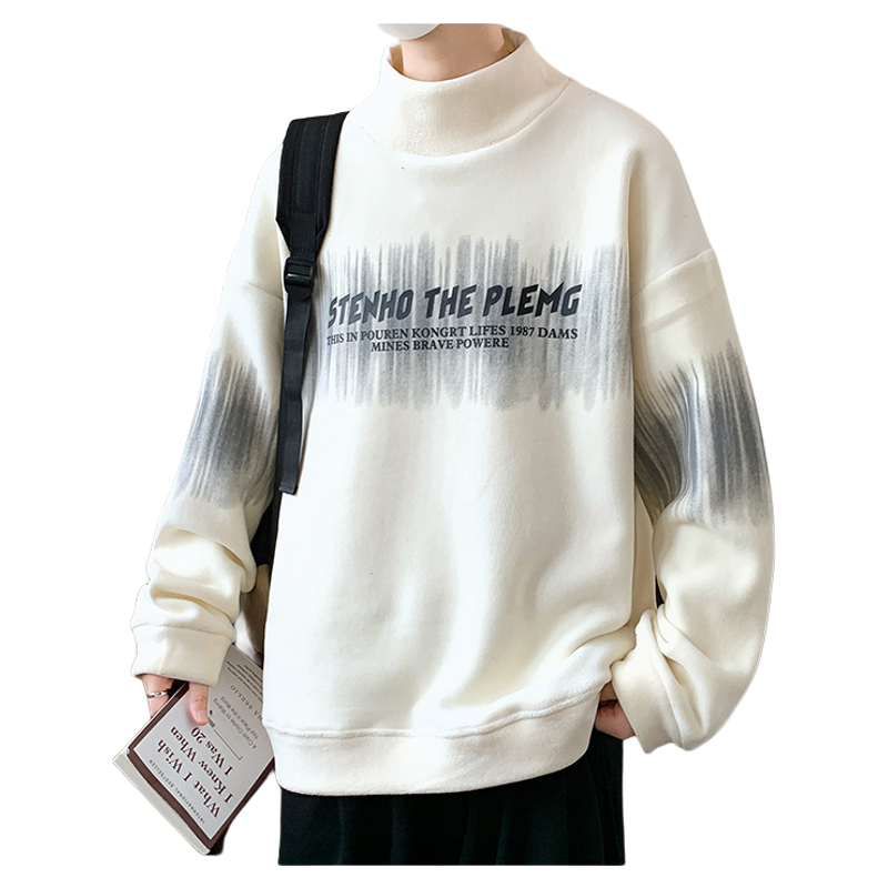 半高领卫衣男孩秋冬季新款加绒加厚初中学生青少年打底衫大童潮牌,淘宝优惠券,粉丝福利购,淘宝优惠卷