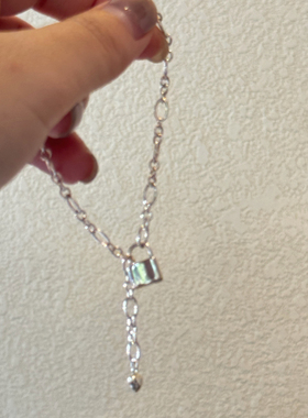 纯银锁手链s925不规则爱心叠戴设计女小众原创百搭经典闺蜜首饰品