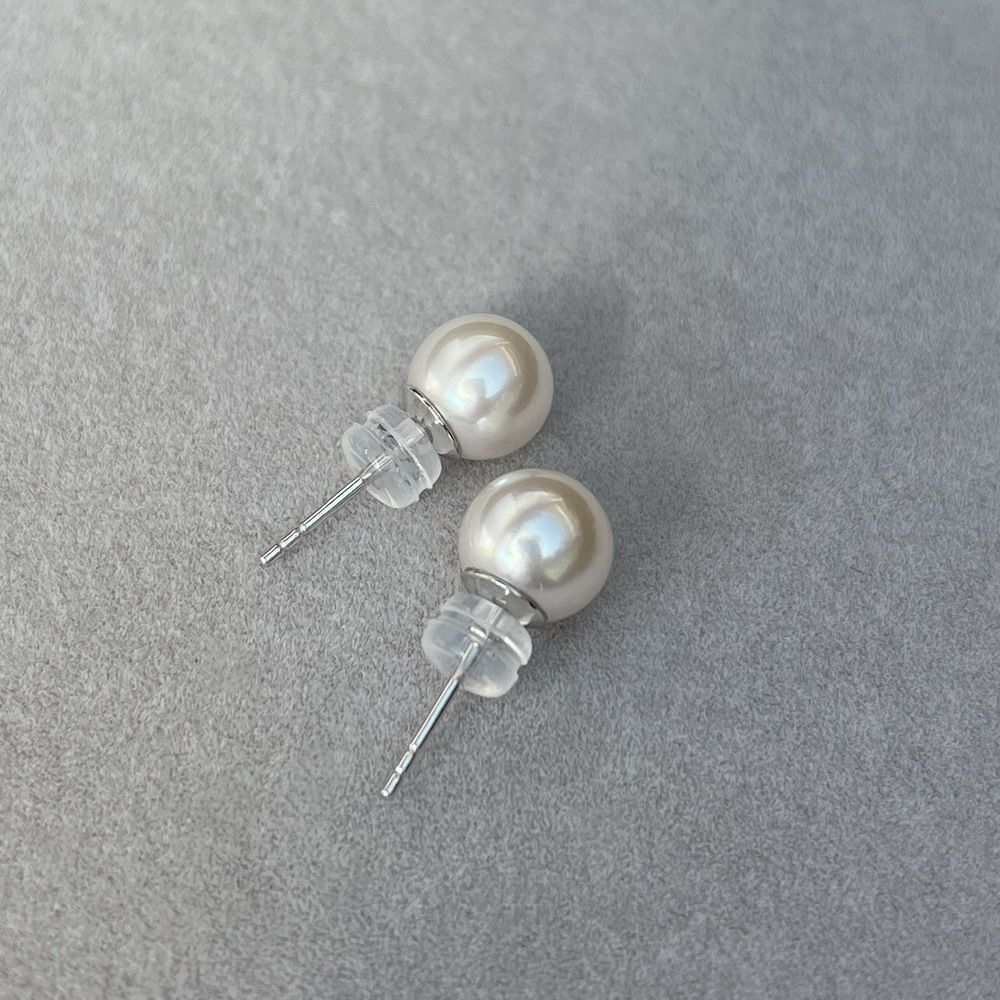 S925银镜面极强光微瑕正圆天然日本海水akoya珍珠耳环素耳钉8.2mm,淘宝优惠券,粉丝福利购,淘宝优惠卷