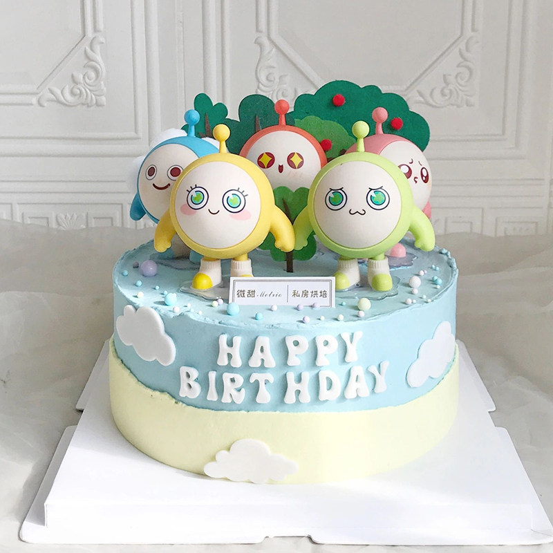 蛋仔派对玩偶蛋仔派对玩偶蛋糕装饰摆件卡通仔仔熊失心熊儿童生日派对烘焙插件