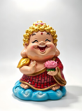 9厘米如来寿翁如意婆婆福婆摆件