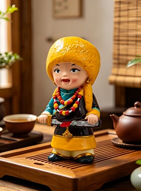 西藏布达拉藏族人偶手办康巴扎西