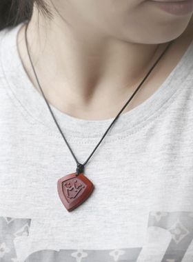 檀木情侣定制刻字饰品