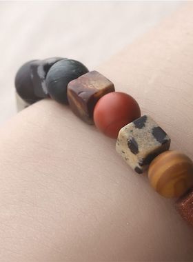 女天然宝石文艺手链原创设计