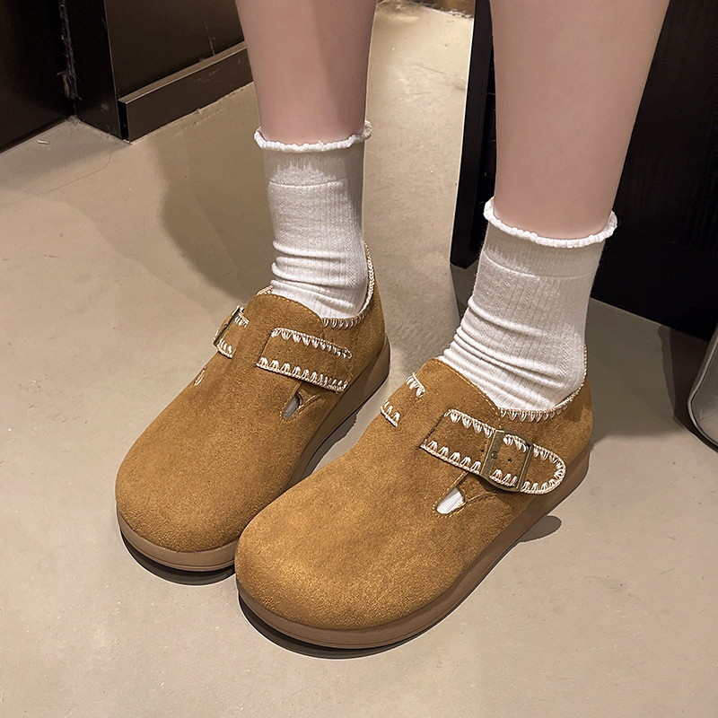 复古风勃肯鞋女2026年春季新款搭扣单鞋百搭休闲鞋圆头软底平底鞋,淘宝优惠券,粉丝福利购,淘宝优惠卷