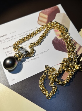黑蝶珍珠项链一回流孤品