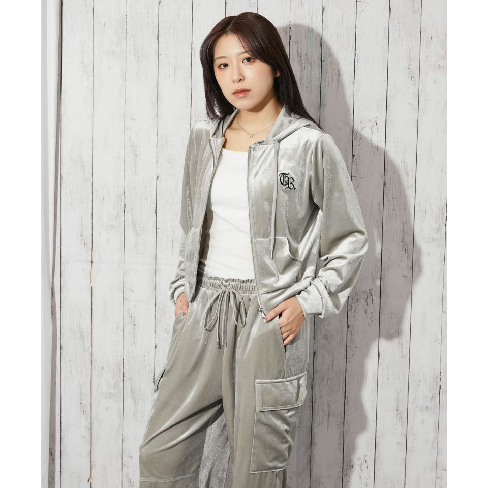 日单秋冬新款运动百搭连帽拉链金丝绒短外套+抽绳卫裤非套装31998,淘宝优惠券,粉丝福利购,淘宝优惠卷