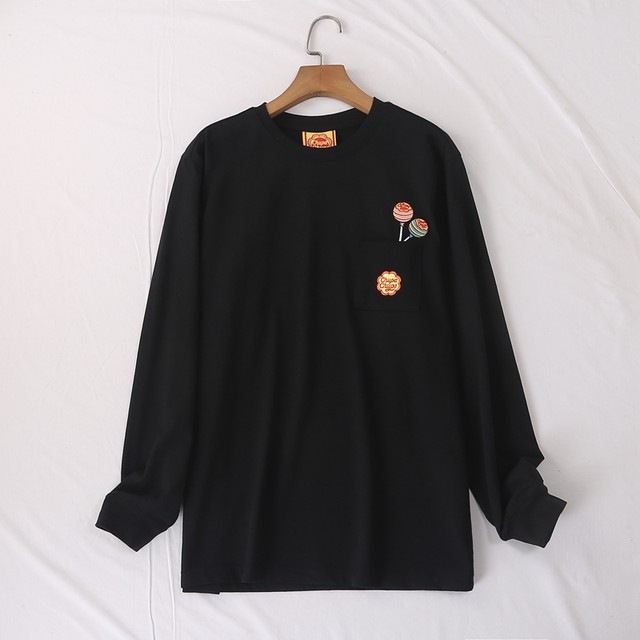 Lollipop embroidered sweatshirt cotton blend casual and versatile