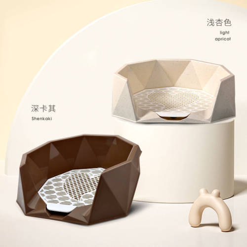 宠物用品塑料钻石网格围栏防溅射漏网狗厕所狗狗尿盆便盆泰迪比熊 - 图1