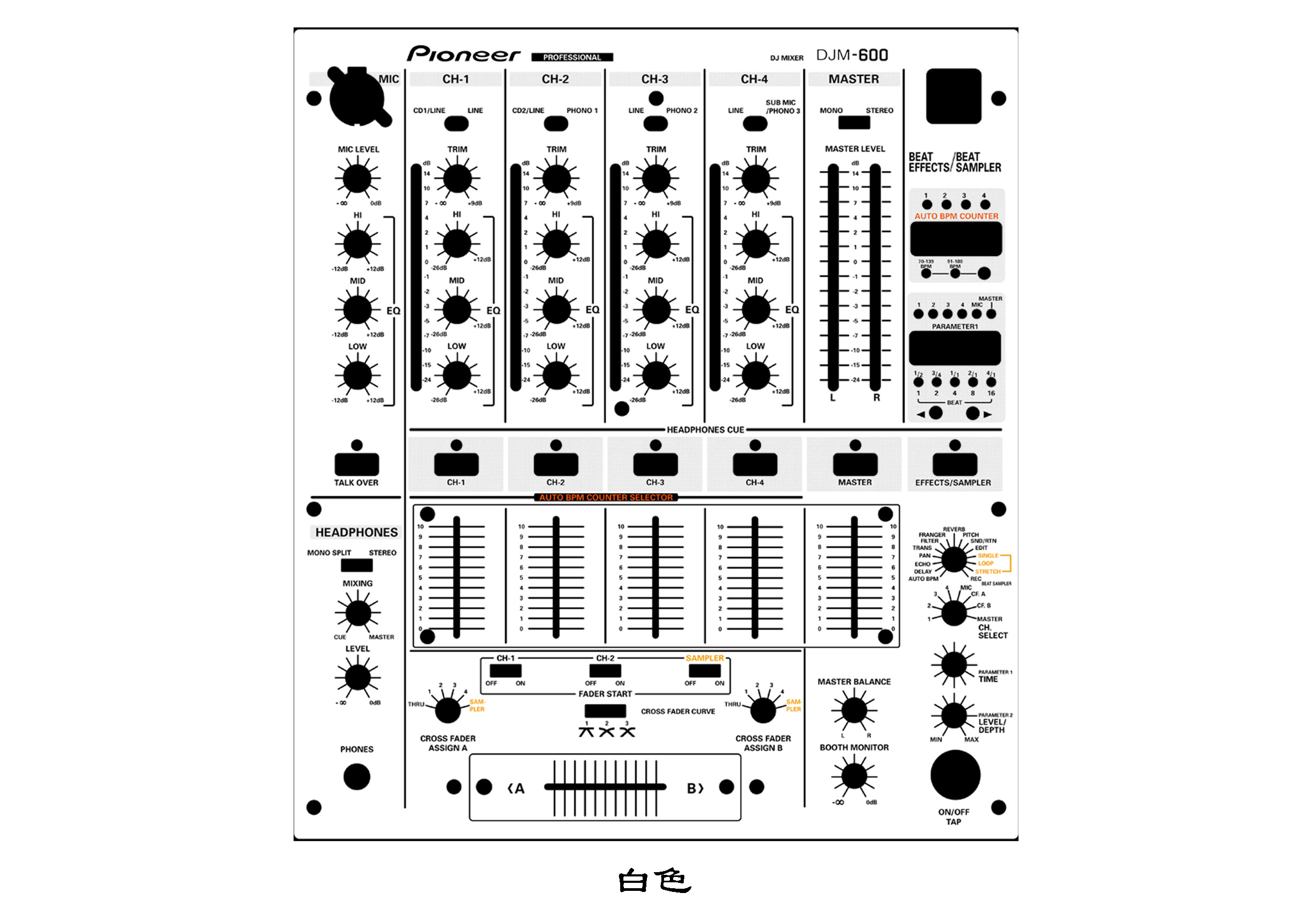 先锋djm-600混音台面板贴膜 DJM600炫彩贴膜，可个性定制 - 图2