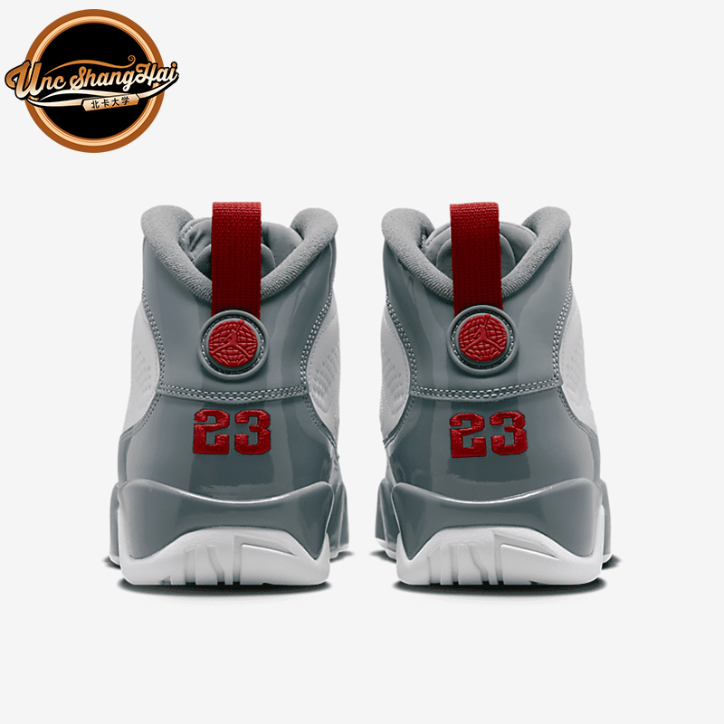 北卡大学 Air Jordan 9 AJ9白灰高帮复古篮球鞋 CT8019-162-图1