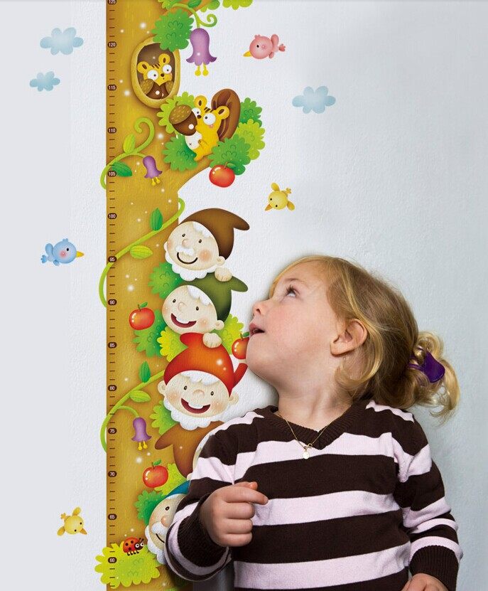 包邮进口儿童夜光身高尺表卡通夜光贴纸身高尺荧光贴可移除,淘宝优惠券,粉丝福利购,淘宝优惠卷