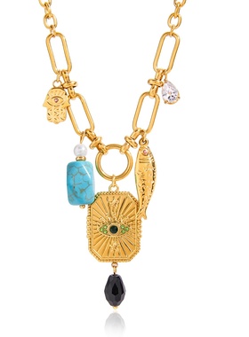 吊坠钛钢项链轻奢感恶魔之眼