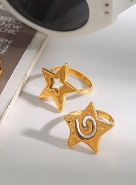 欧美饰品不锈钢戒指小众设计