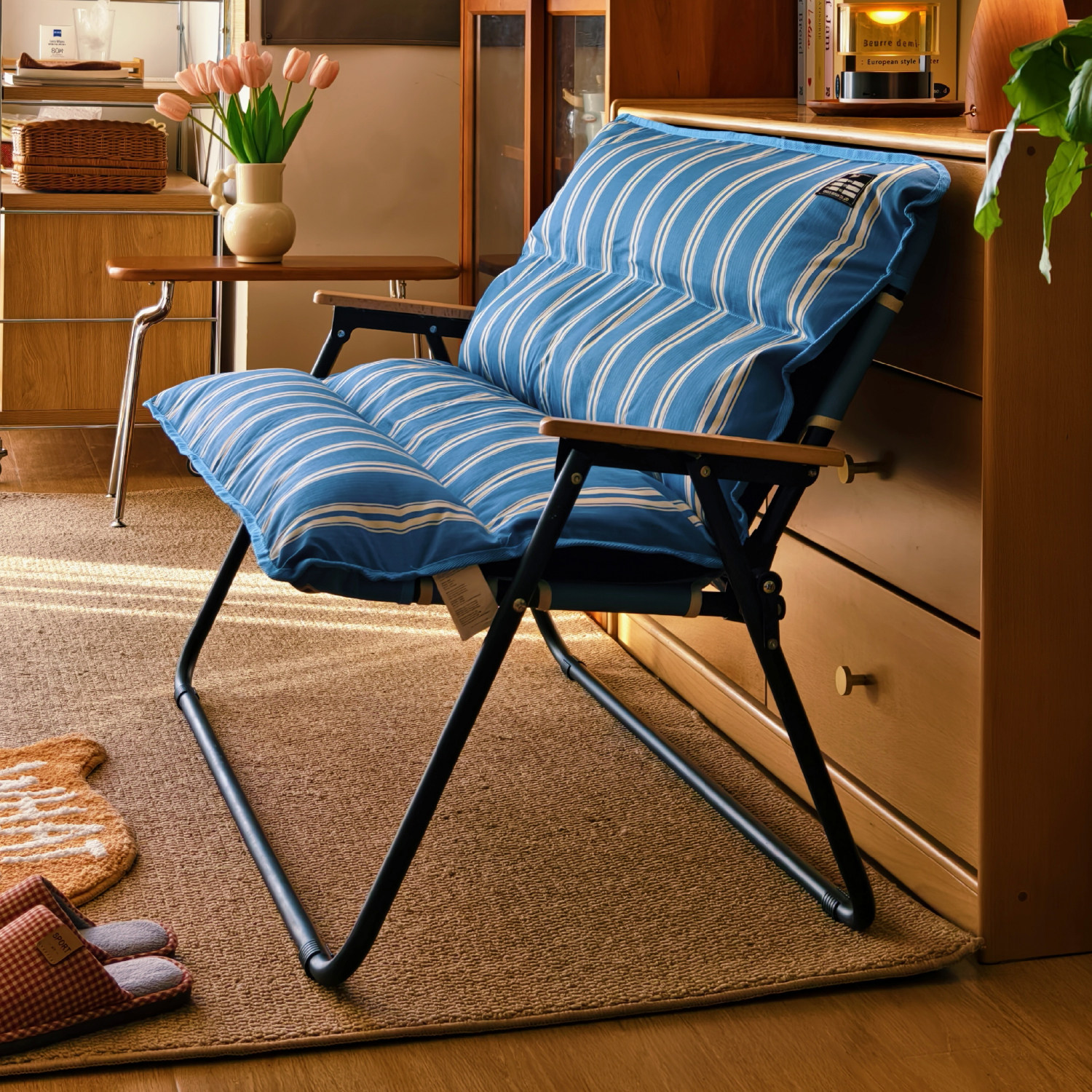 户外休闲椅双人折叠椅子便携式阳台靠背椅懒人躺椅别墅露台沙发椅,淘宝优惠券,粉丝福利购,淘宝优惠卷