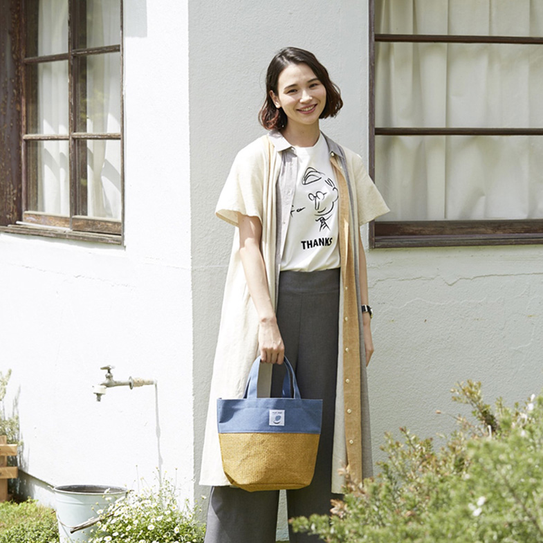 日式杂志附录手提收纳环保袋席料草编购物包气质时尚大方帆布拎包 - 图2