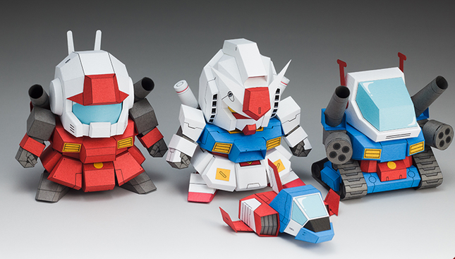 K纸魂WXY皮皮新人练手5CM SD GUNDAM VER2.0高达纸模型DIY免切割-图2