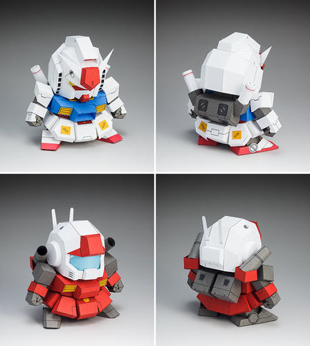 K纸魂WXY皮皮新人练手5CM SD  VER2.0高达纸模型DIY免切割 - 图1