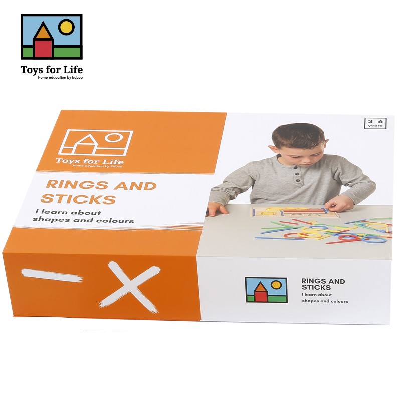 Toys for life棒环创意拼图游戏儿童益智早教几何木制配对玩具3-6