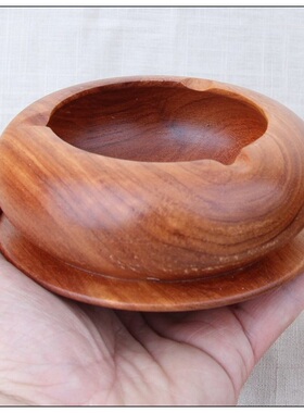 缅甸储物罐红木厘米烟灰缸工艺品