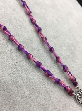 神秘紫色薰衣草原创绳编链和玺源