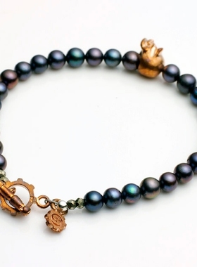 美国小骷髅朋克风淡水珍珠现货