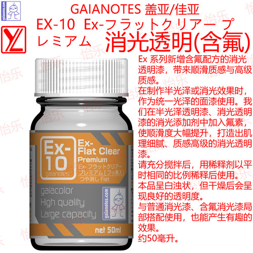 GAIA盖亚模型涂料EX05/EX06/EX07/EX08/EX09/EX10抗uv加大号 - 图3