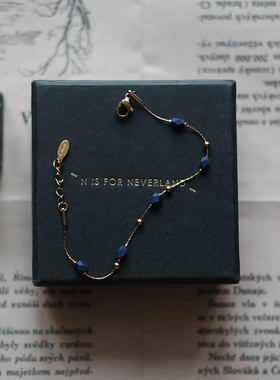 天然青金石可洗澡纤细高级手链