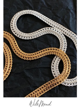 ins野生士多宽版编织夸张项链