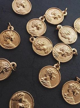 人像金币锁骨链WildMood钛钢女