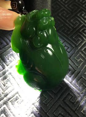 收藏品霸气十足新疆和田碧玉大貔貅立体雕刻终身保真支持复检旺财
