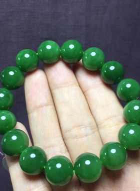新疆老坑碧玉绿色手串