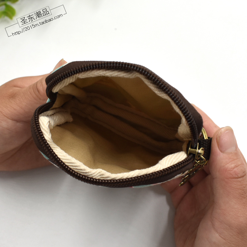 帆布零钱包女迷你小钱包布艺手拿包拉链硬币袋可爱卡通精油包卡包,淘宝优惠券,粉丝福利购,淘宝优惠卷