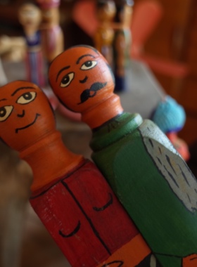 斯里兰卡手绘彩色木质门堵鞋拔