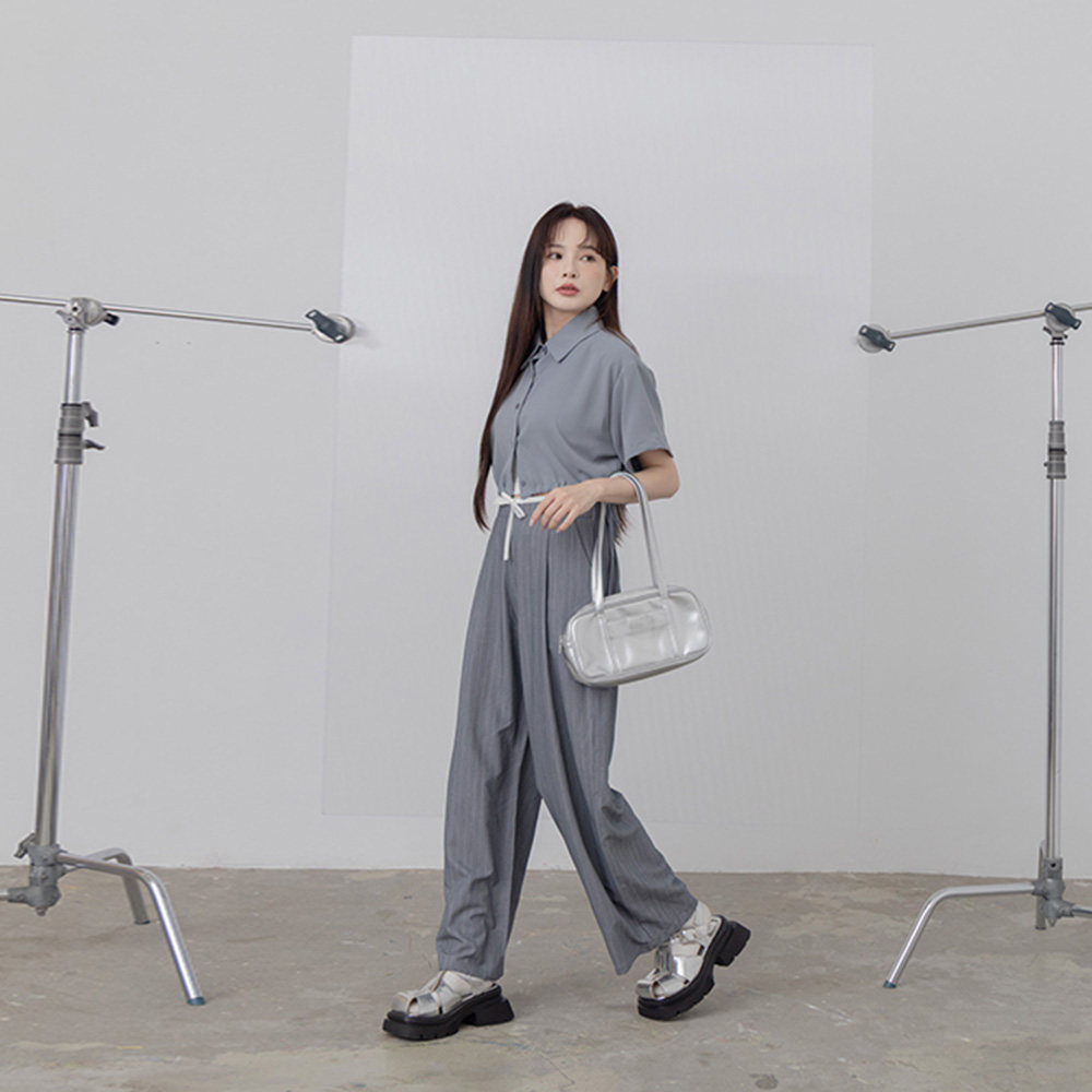 QUEENSHOP 2025春夏新品女装直纹绑带撞色腰头西装长裤04030498,淘宝优惠券,粉丝福利购,淘宝优惠卷