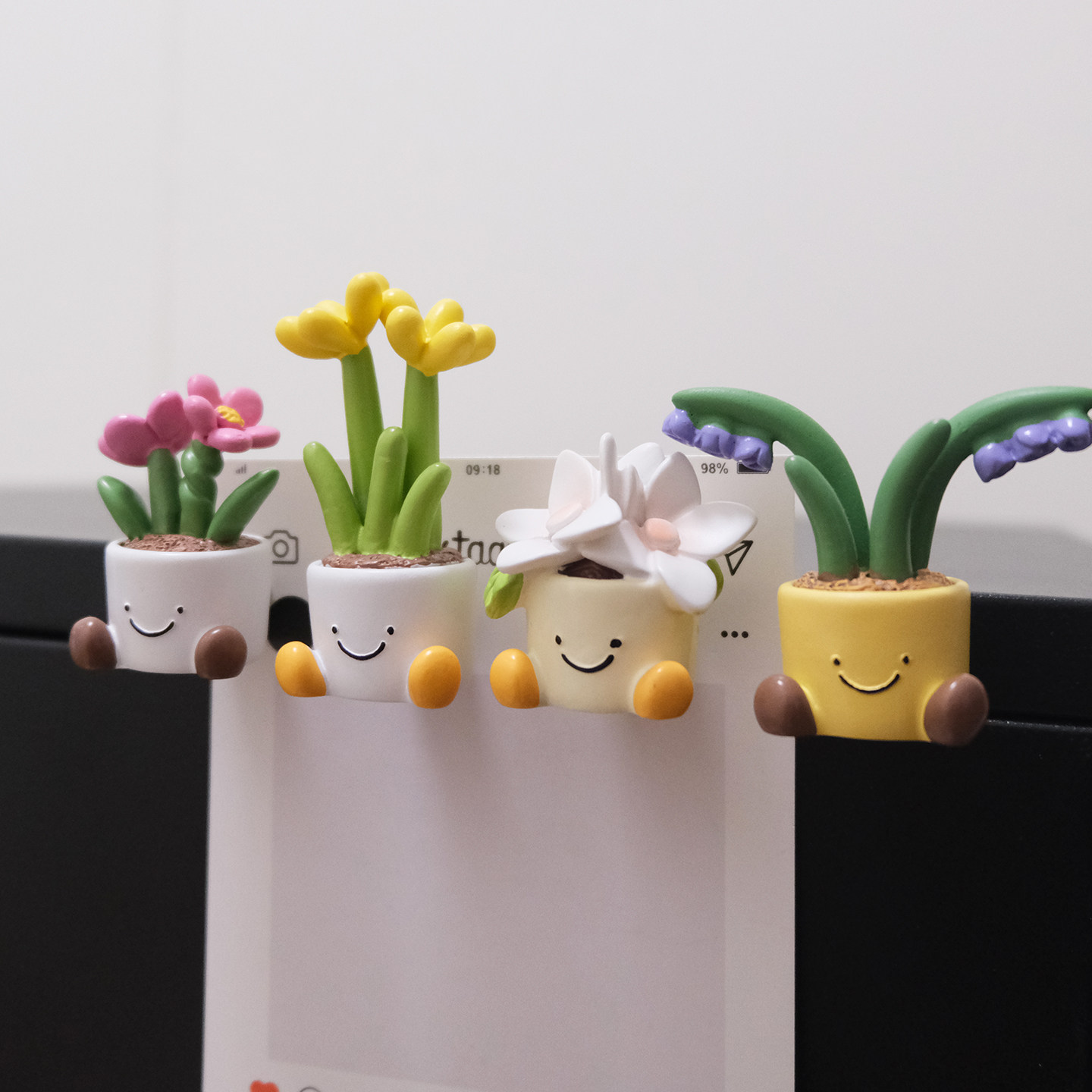 韩国可爱花朵盆栽冰箱贴磁贴2026新款创意洞洞板装饰展示磁吸摆件,淘宝优惠券,粉丝福利购,淘宝优惠卷